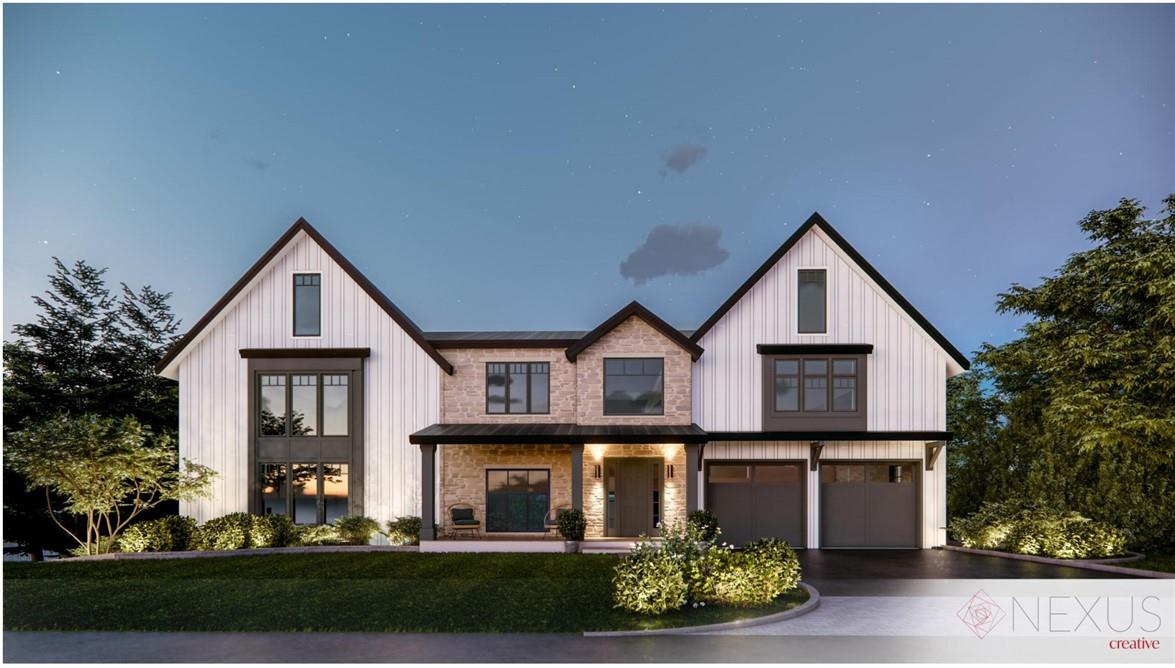 Example of what can be built: Modern inspired farmhouse with a garage