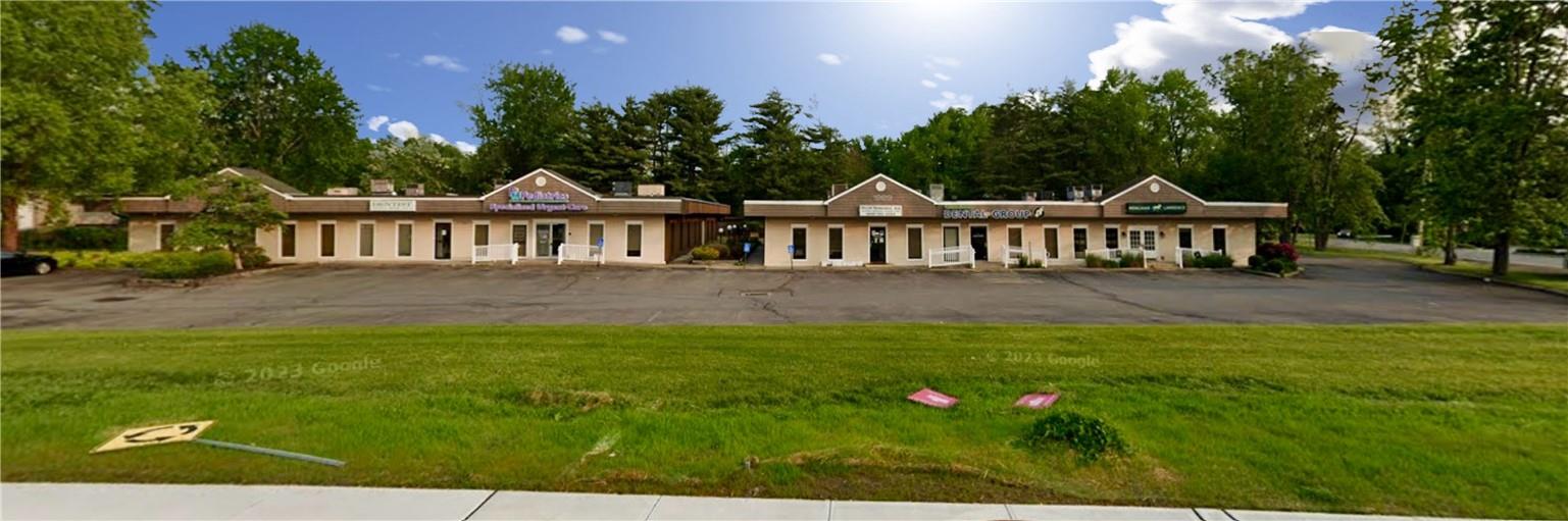 View of front of house with a front lawn