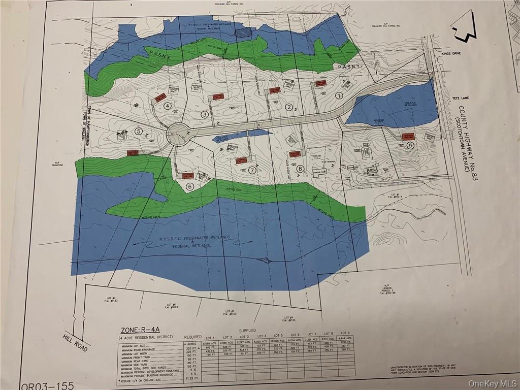 MAP OF 9 LOTS CONSERVATIVE OR 10 LOTS CLUSTERING