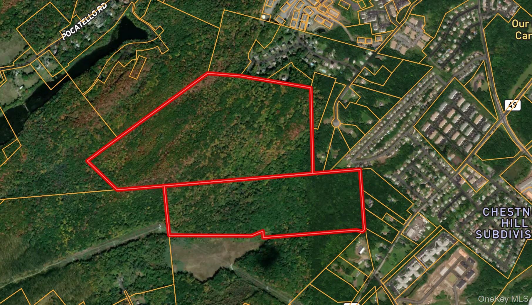 Map of property location featuring property boundaries highlighted