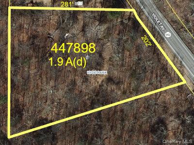 Aerial view of property's location with property parcel outlined