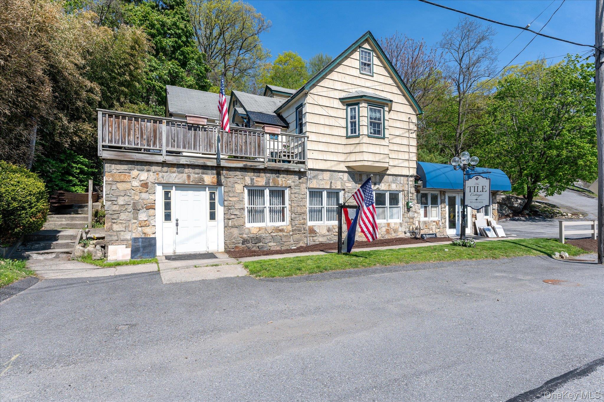 Mixed-use commercial property, 544 Route 6, Mahopac, NY — stone exterior, Route 6 frontage, Putnam County