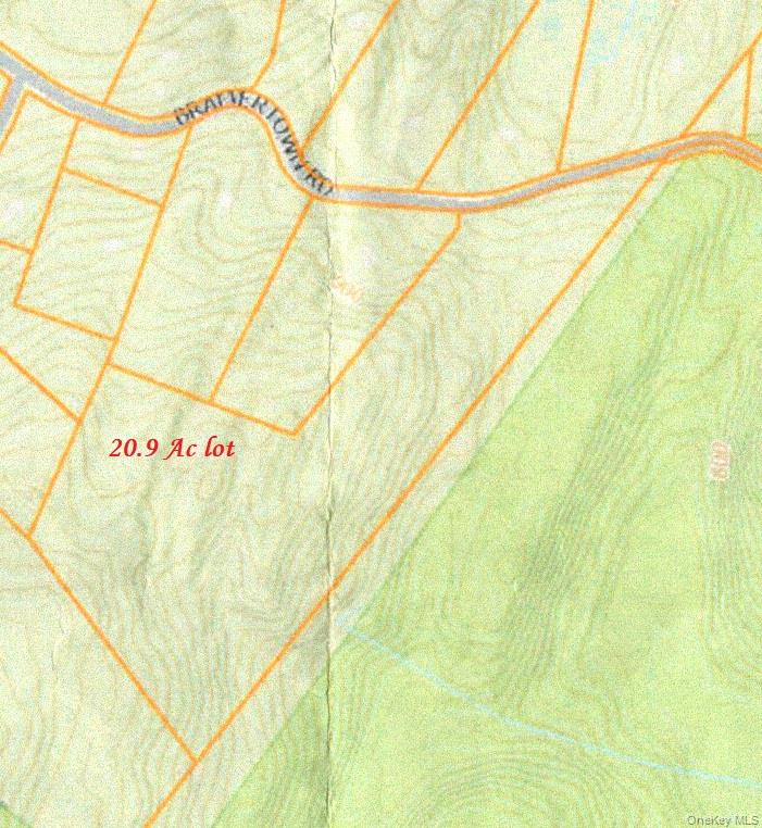 20.9 Acre Lot with topo lines Bramertown Rd., Tuxedo bordering Sterling Forest State Park