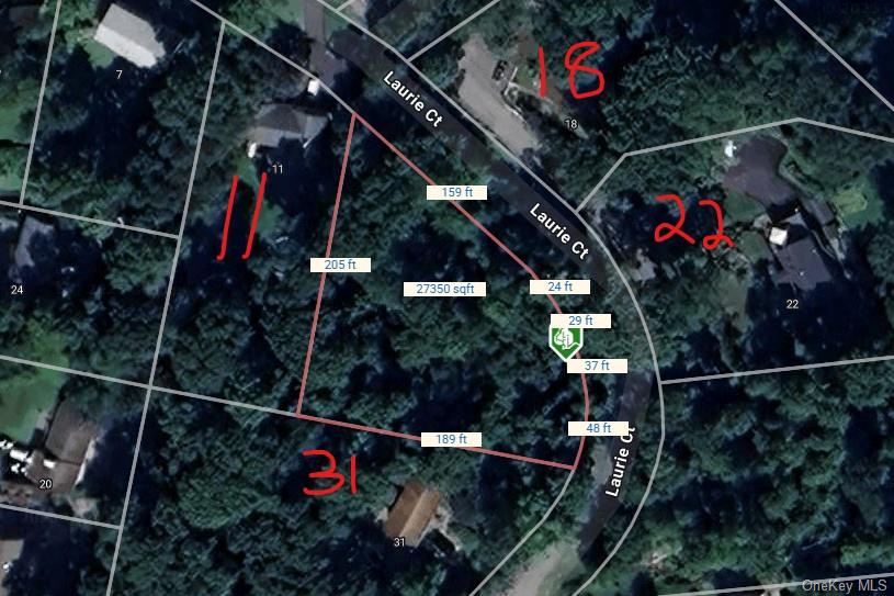 Aerial map of property and surrounding area