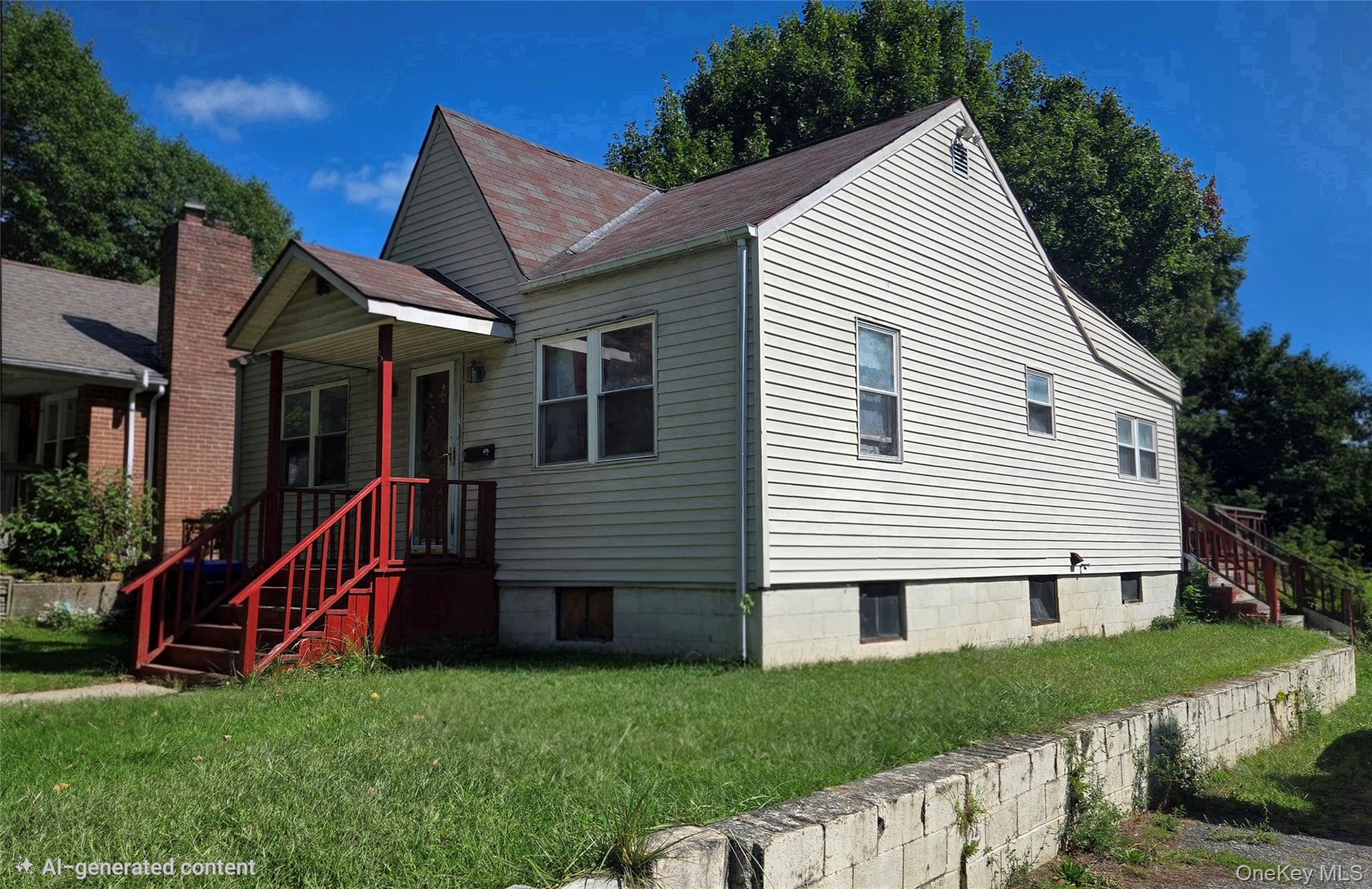 Front of home with covered porch entrance
